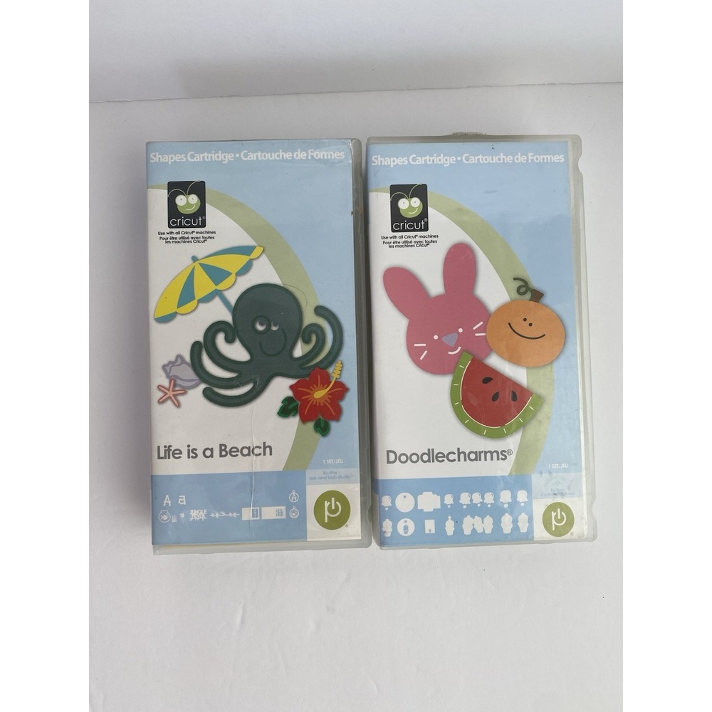 Cricut Cartridges Life is a Beach And Doodlecharms Keyboard And Book NOT Linked